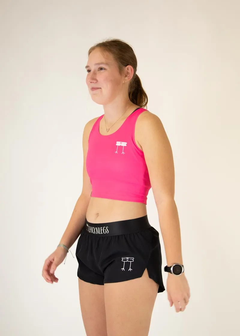 single - layer storage low humidity use Neon Pink PWR Crop Top