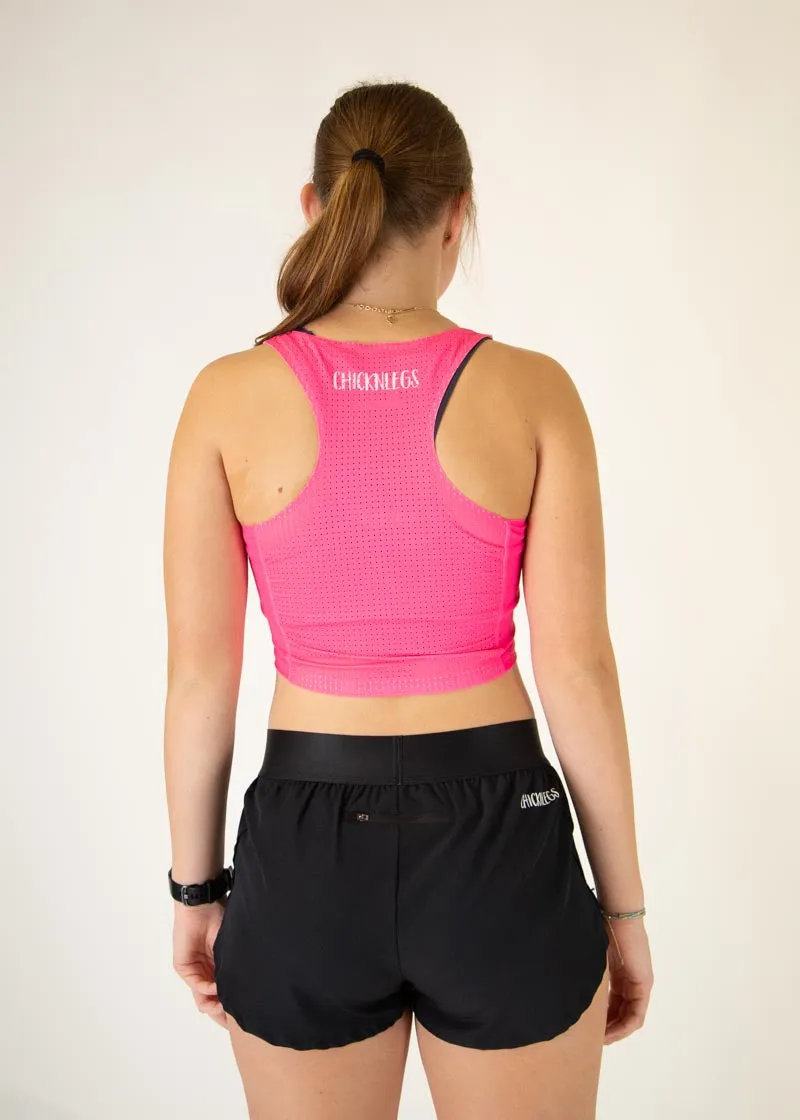 Strong - built Neon Pink PWR Crop Top