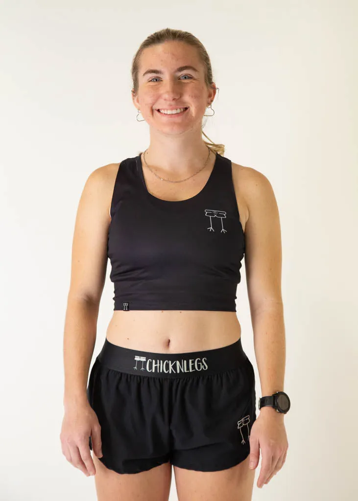 Service - oriented Revolutionary Black PWR Crop Top