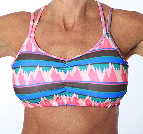 Stretchable Fabric Summit Strappy Top Sports Bra