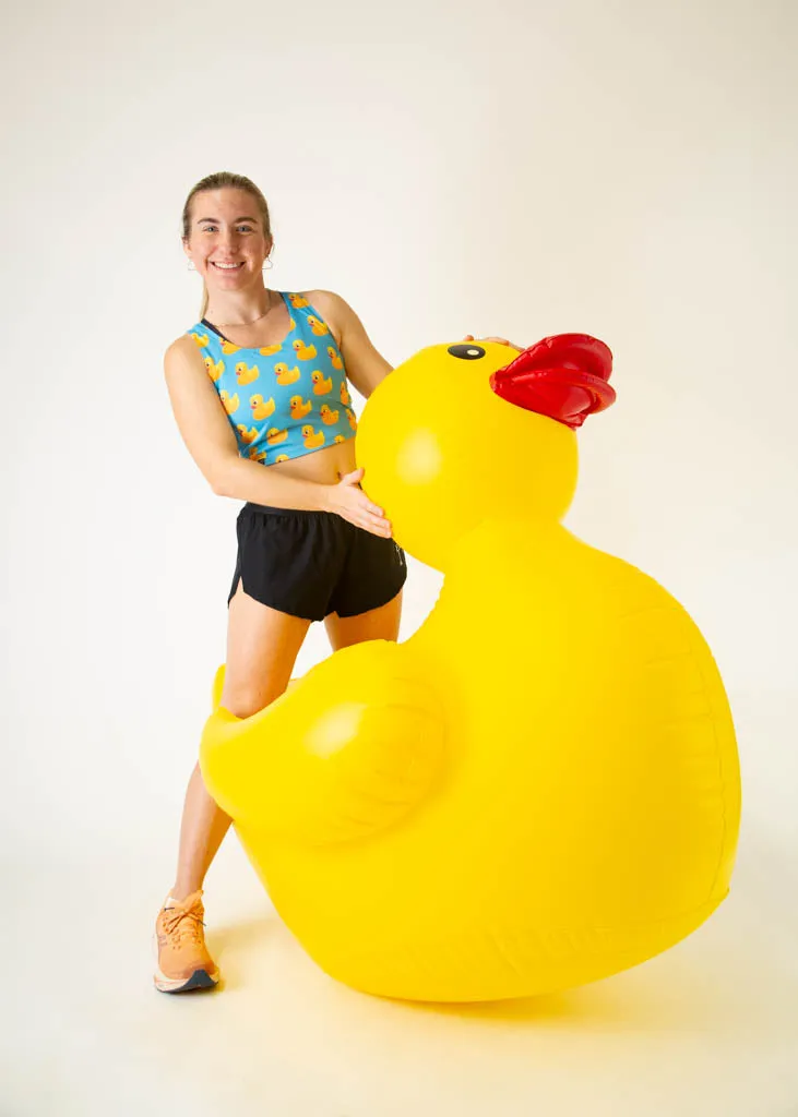 Flexible Shoulder Design Rubber Ducky PWR Crop Top