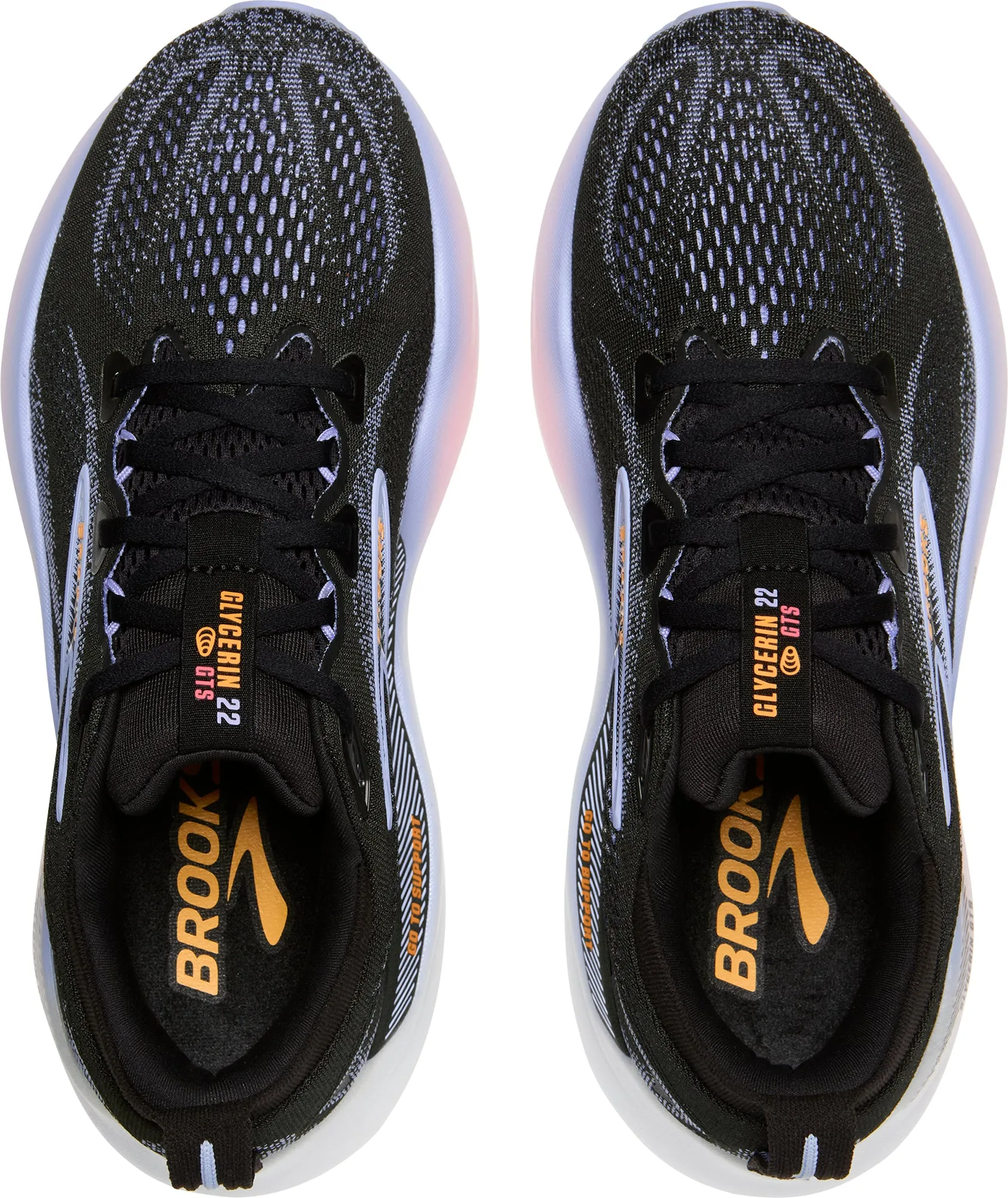 extra - narrow running wear Brooks Glycerin GTS 22 Womens Running Shoes - Black