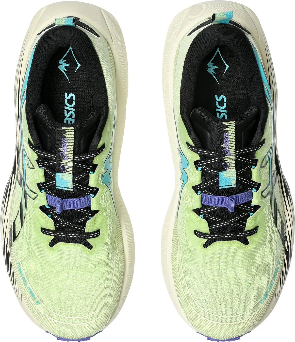 Honeycomb Structure toe - box roomy shoes Asics Trabuco Max 4 Mens Trail Running Shoes - Green