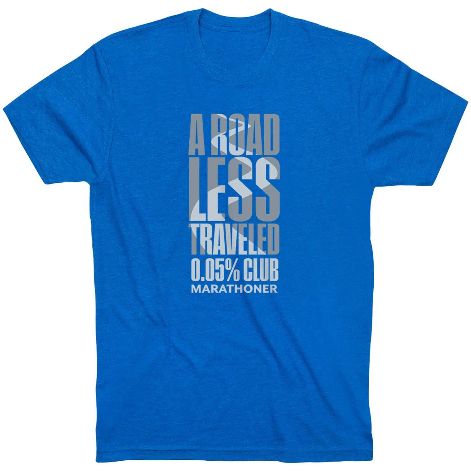 Basic Layer Non Fading Material Running Short Sleeve T-Shirt - A Road Less Traveled - Marathoner