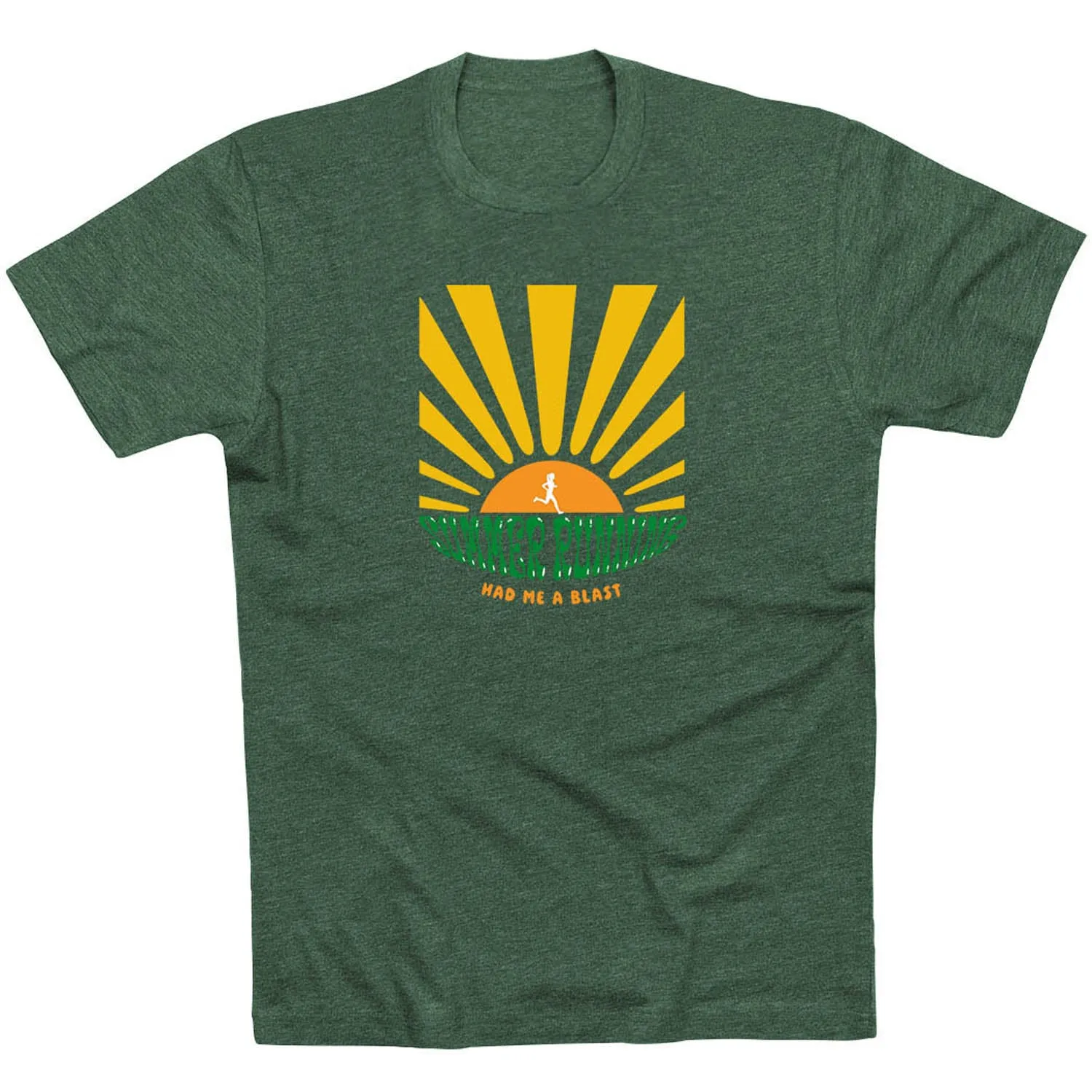 Running Short Sleeve T-Shirt - Summer Running Had Me A Blast Modern Design Everyday Wear