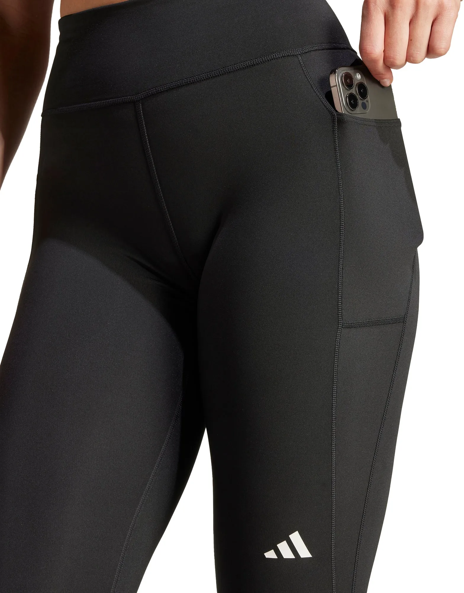 Fit For Movement adidas Own The Run Womens Long Running Tights - Black