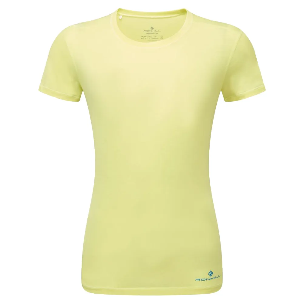 Ronhill Tech Tencel Short Sleeve Women's Running Tee - Zest Marl/Elec Blue Easy and Relaxed Casual Touch