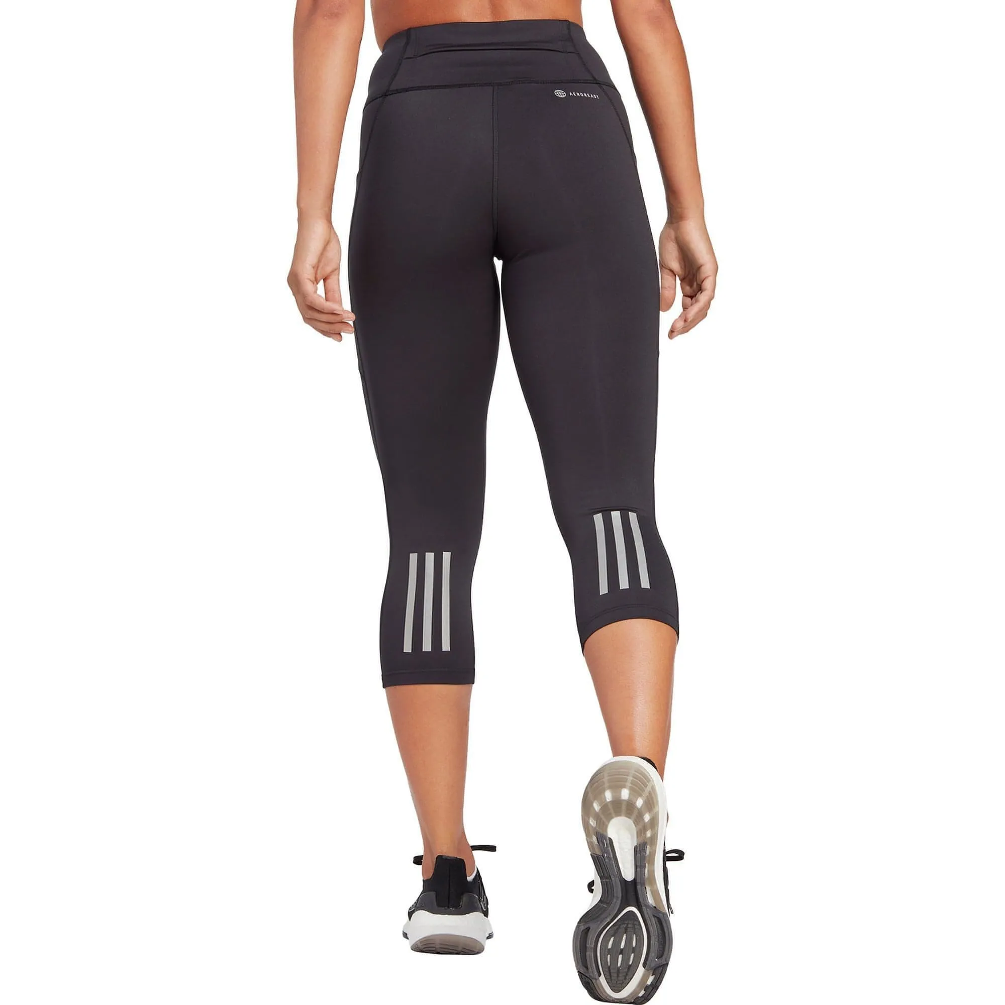 Active Comfort adidas DailyRun Womens 3/4 Capri Running Tights - Black
