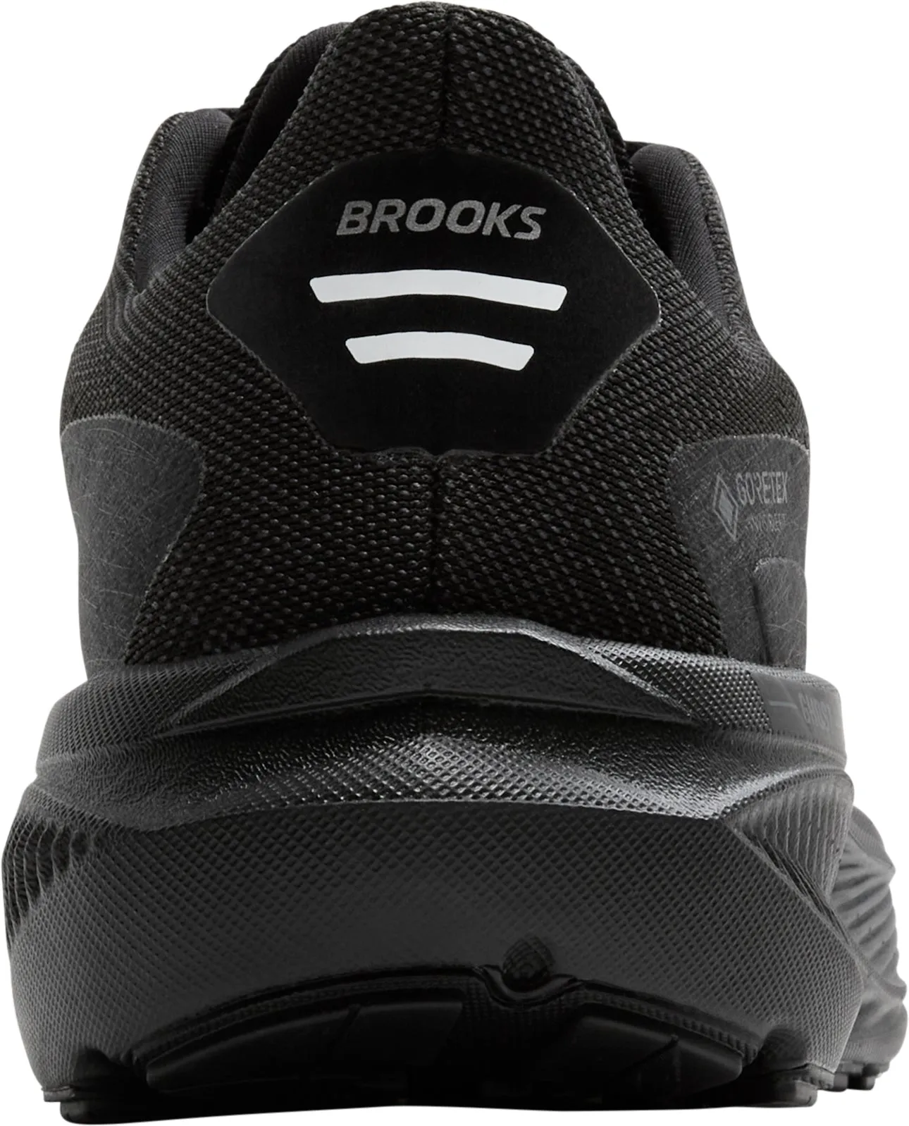 Compression Molded Collar Brooks Ghost 17 GORE-TEX Mens Running Shoes - Black