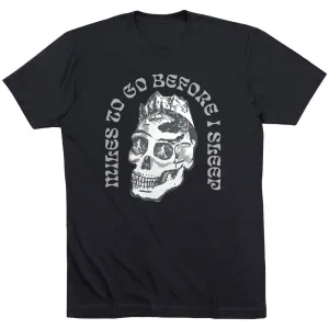 Basic Wardrobe Piece Running Short Sleeve T-Shirt - Miles To Go Before I Sleep - Skull