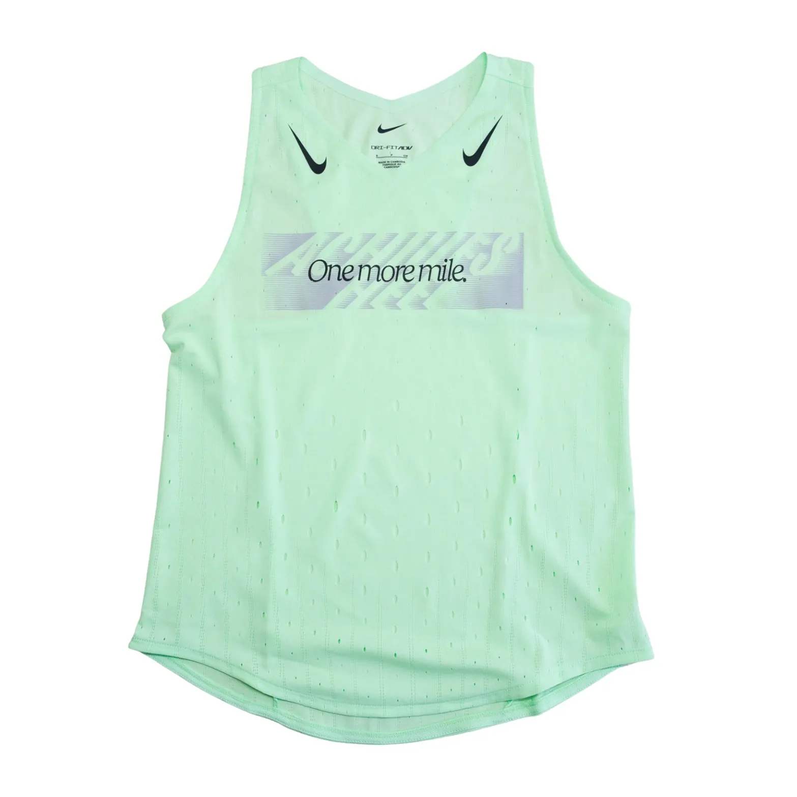 x Achilles Heel Women's 'One More Mile' AeroSwift ADV Running Vest Vapour Green / Black fresh water use Urban Smooth