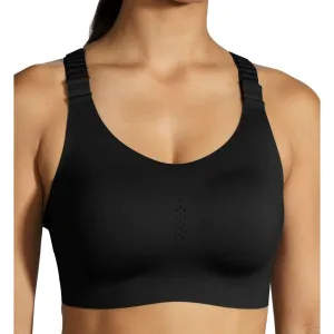 Blended materials Non Irritating Seams Brooks Dare Racerback Run 2.0 Womens Running Sports Bra - Black