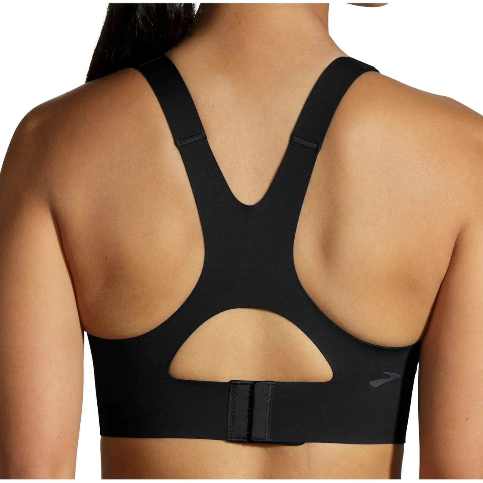 Supportive Fabric Soft Cotton Brooks Dare Racerback Run 2.0 Womens Running Sports Bra - Black
