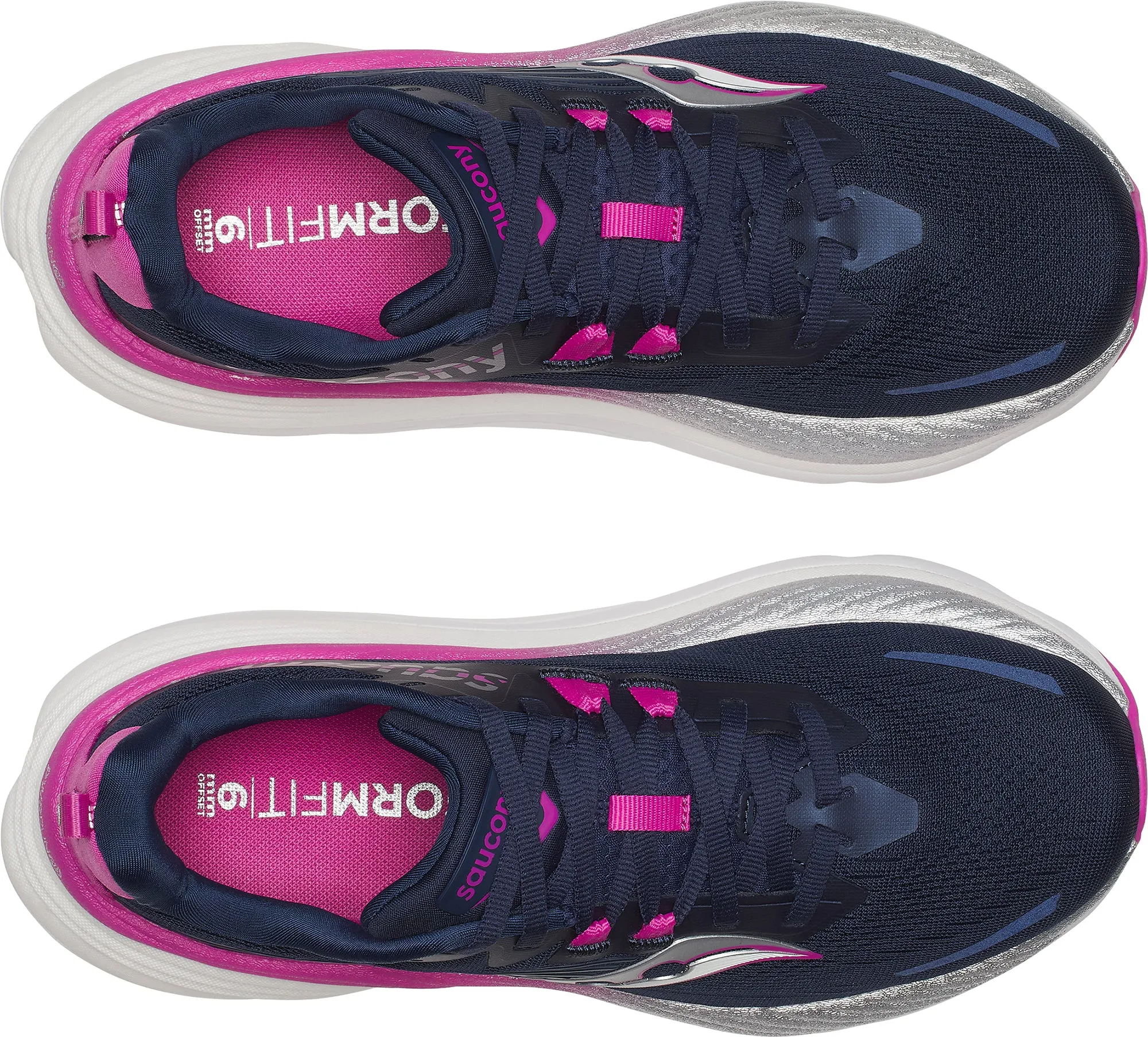 Saucony Hurricane 24 Womens Running Shoes - Blue for fitness Bounce Response Technology