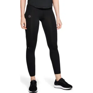 Durable Abrasion Resistant Fabric Breathable Comfort Wear Under Armour HeatGear Rush Run Womens Long Running Tights - Black