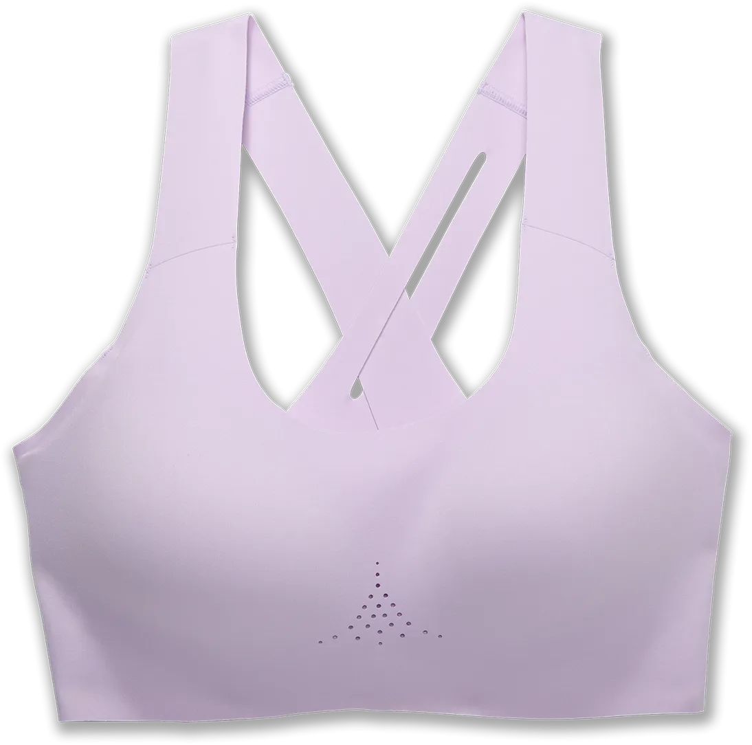 Women's Dare Crossback Run Bra 2.0 (505 - Light Purple) Blind stitching seams temperature regulation