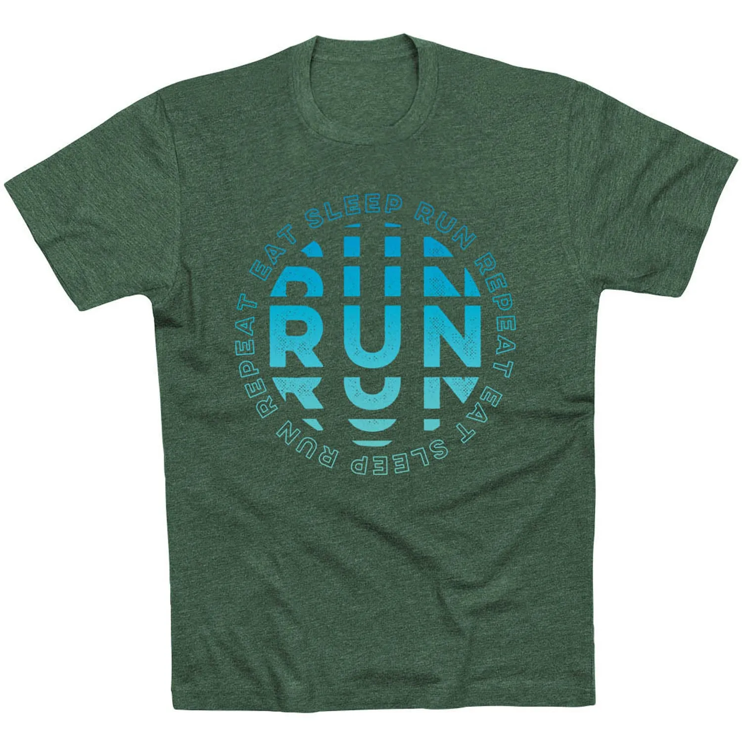 Running Short Sleeve T-Shirt - Eat Sleep Run Repeat Comfortable Touch