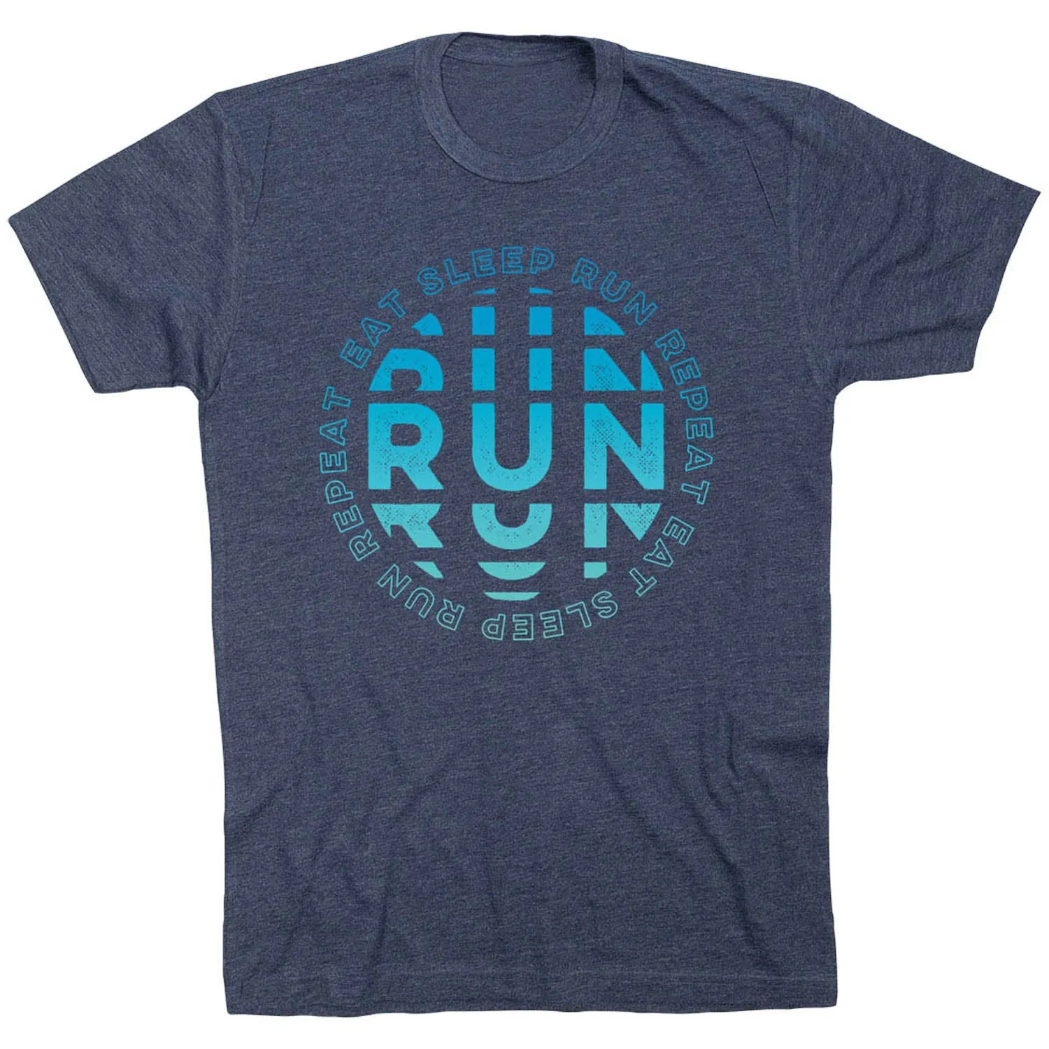 Running Short Sleeve T-Shirt - Eat Sleep Run Repeat NonRestrictive Cut