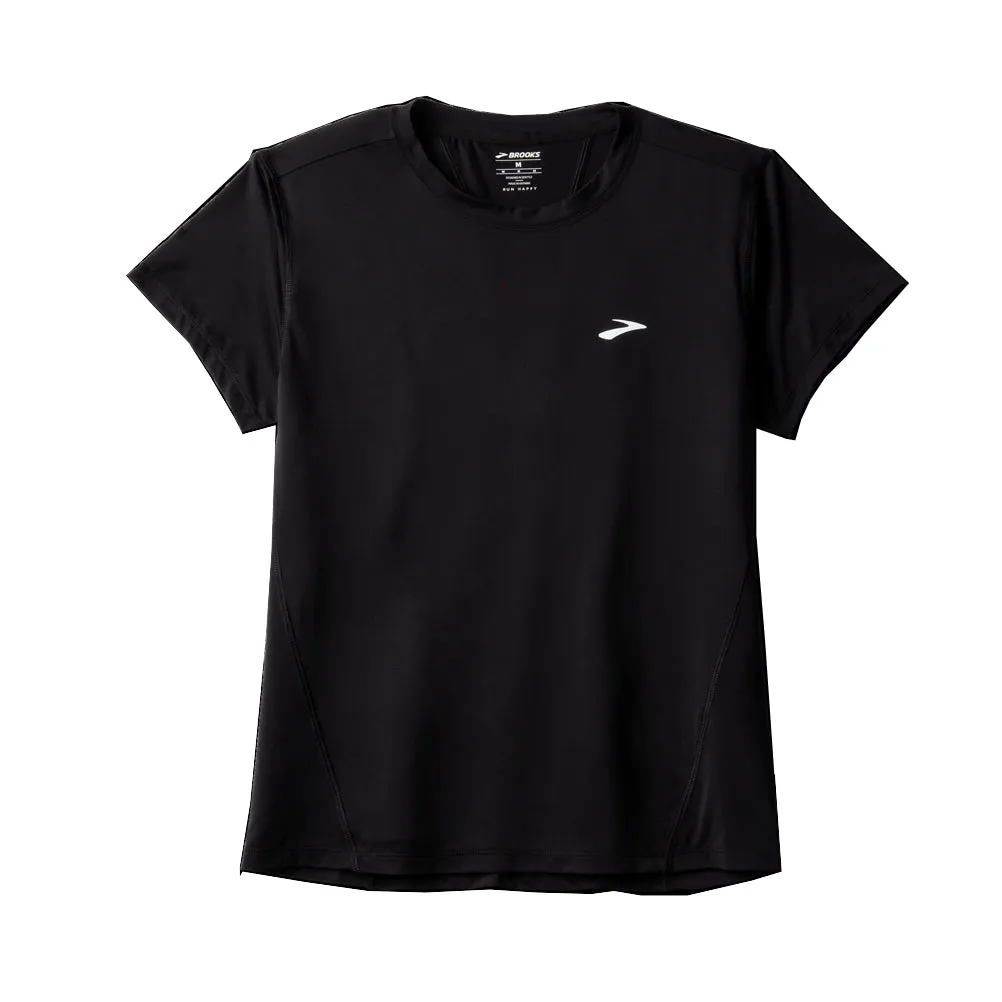 Breathable mesh panel RecycledBlend Brooks Sprint Free 3.0 Short Sleeve Women's Running Tee - Black