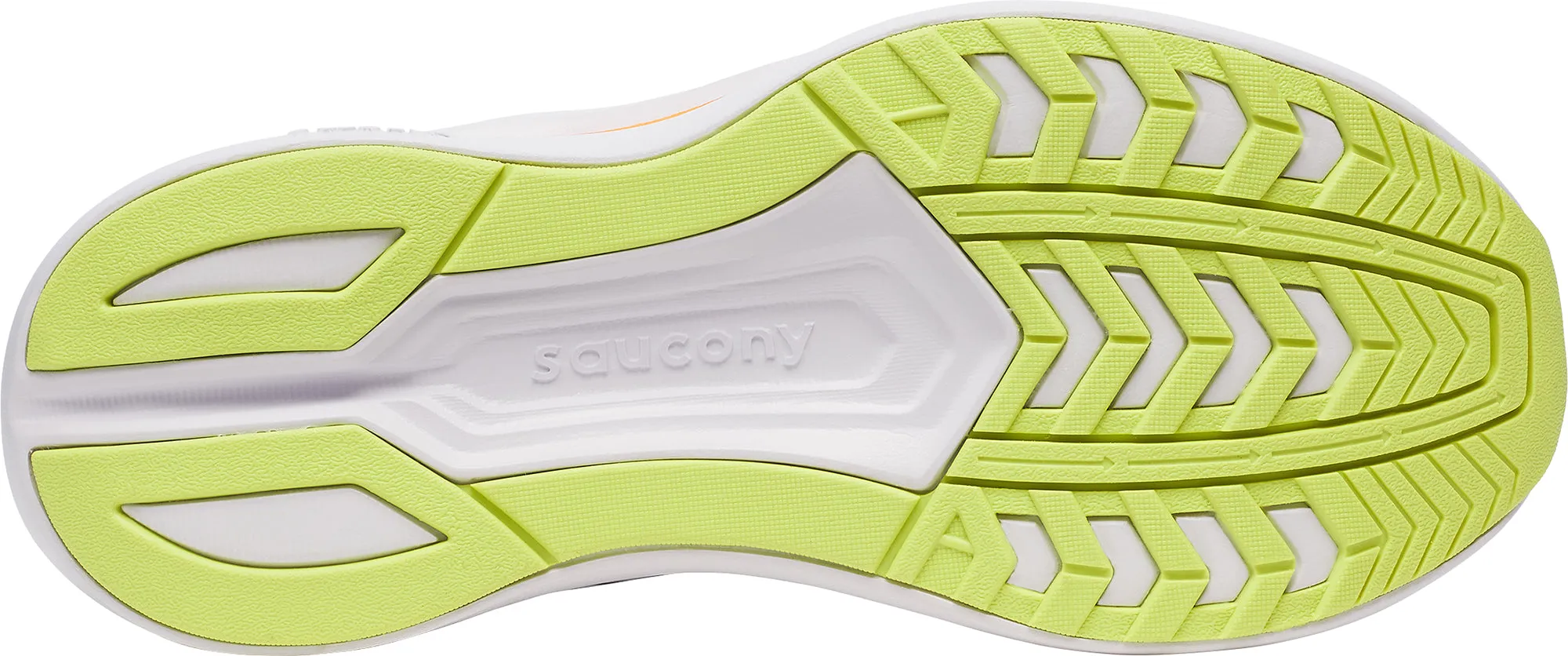 Blown Rubber Sole Saucony Endorphin KDZ Junior Running Shoes - White