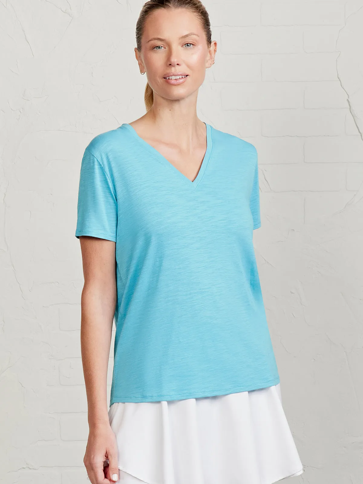 All Day V-Neck T-Shirt Breathable Mesh Panels