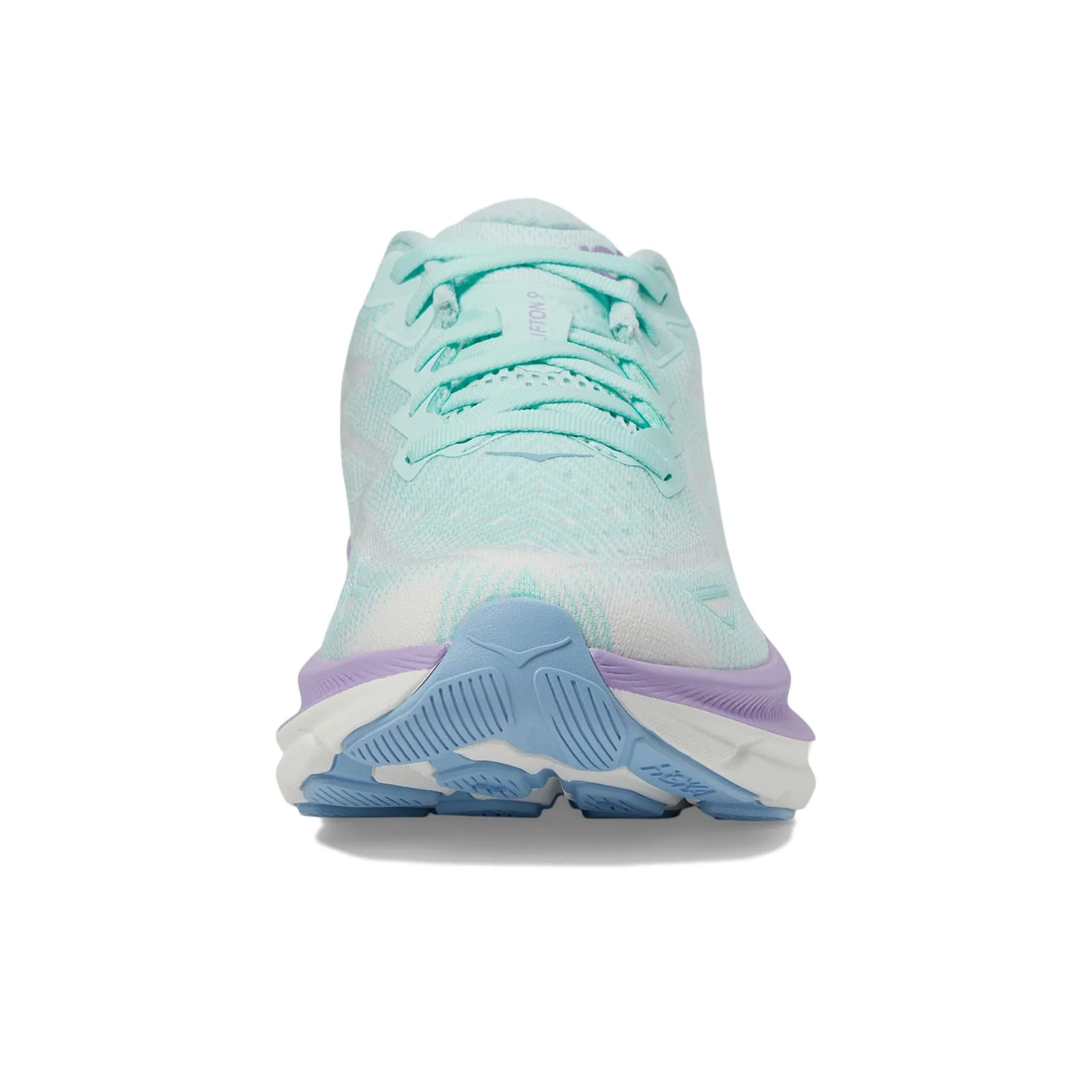 Dual Compound Outsole Hoka Women's Clifton 9 (Sunlit Ocean/Lilac Mist)