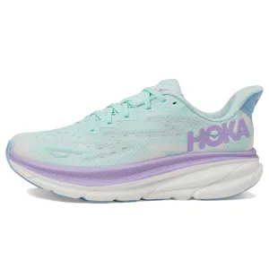 Hoka Women's Clifton 9 (Sunlit Ocean/Lilac Mist) Stretch Mesh