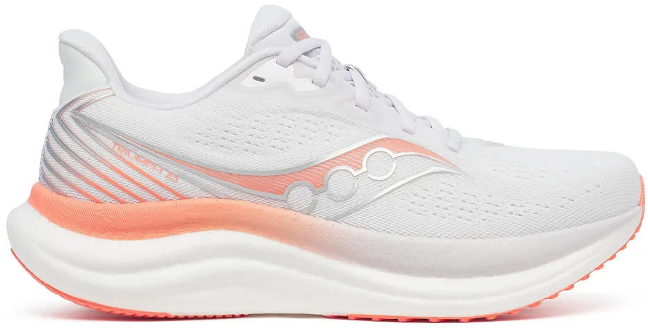 Pressure Dispersing Pods Saucony Triumph 23 Womens Running Shoes - White