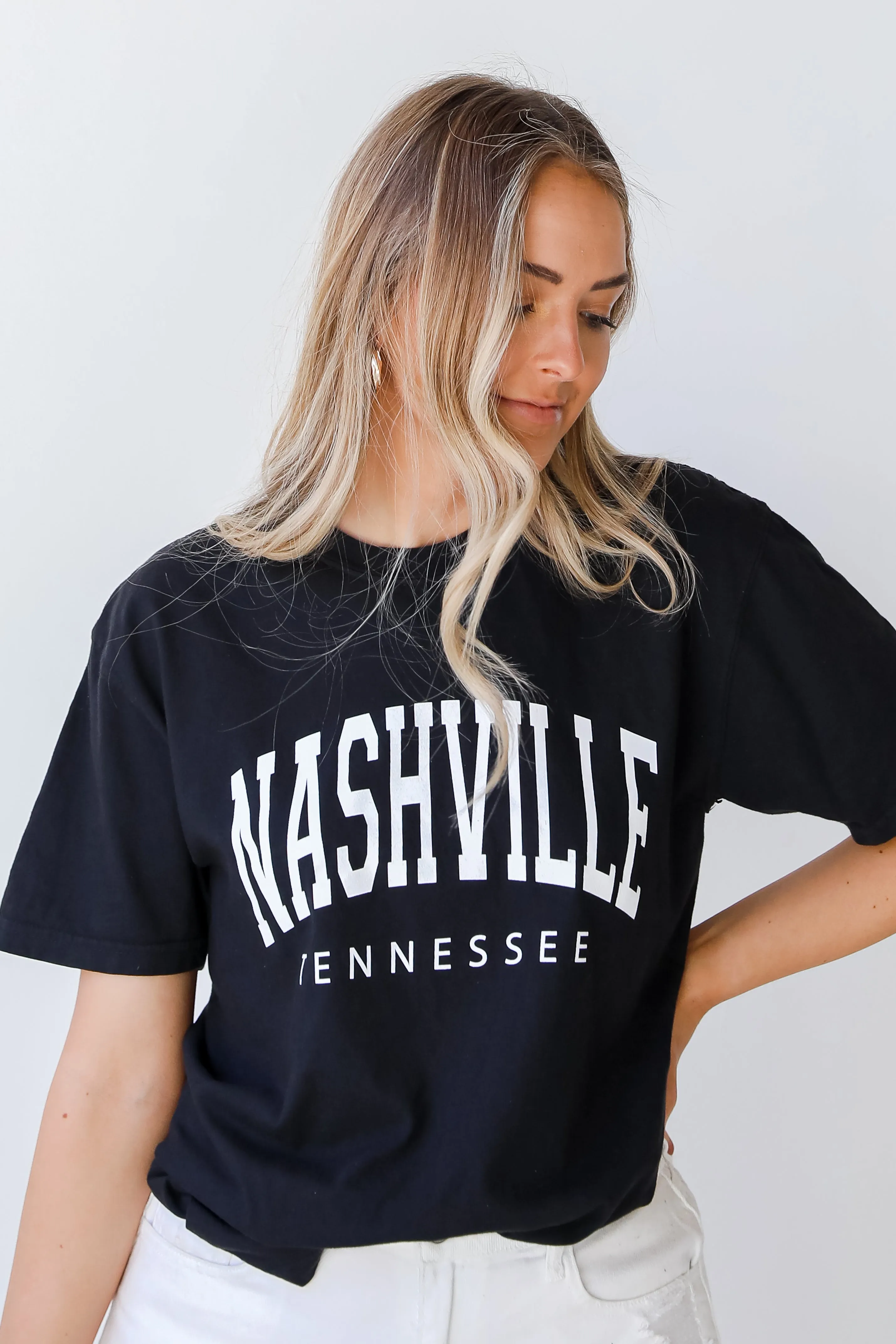 Perfect Layer Wear print design Black Nashville Tee