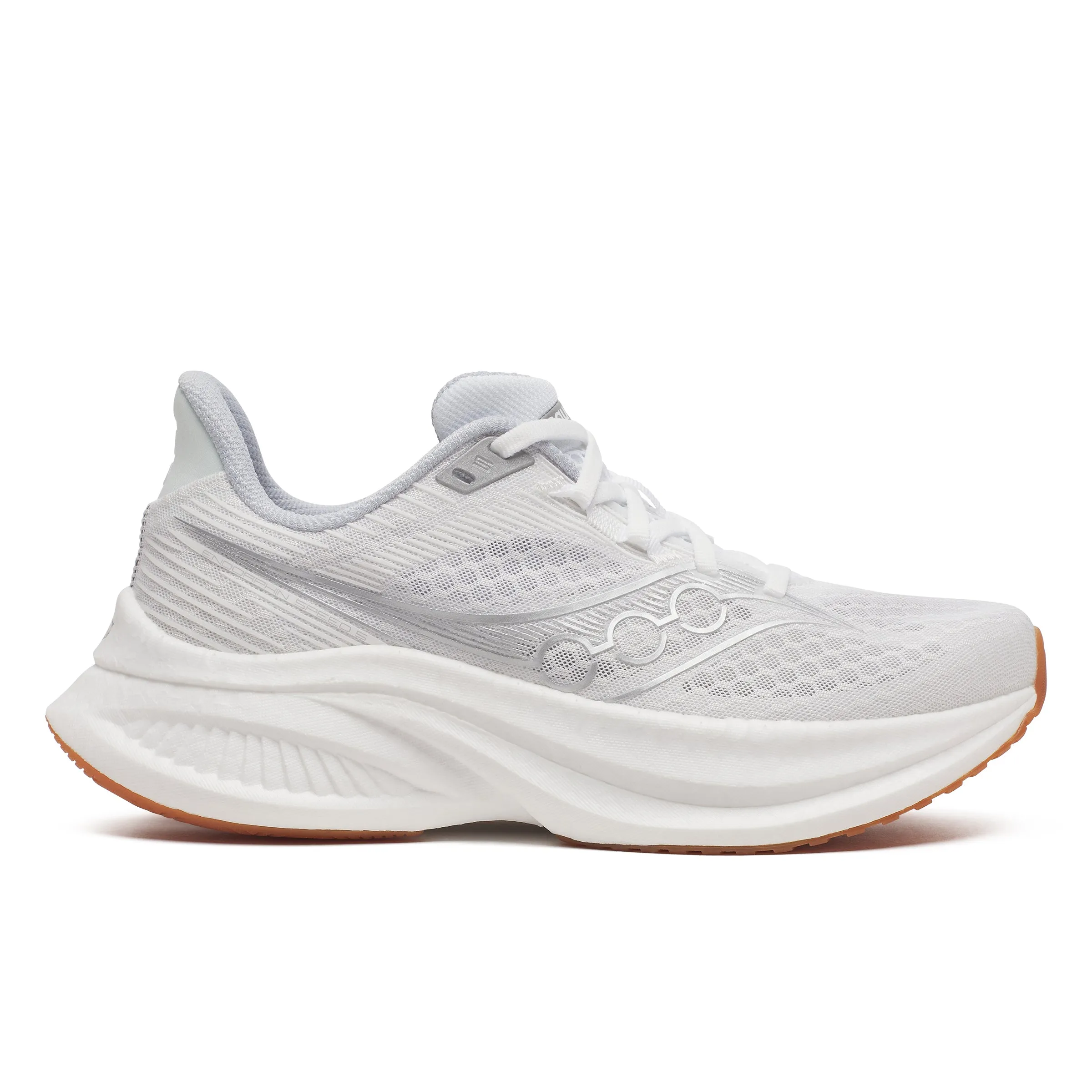 Women's Endorphin Speed 5 (10 - White/Gum) Comfortable Tongue Energy Rod Tech
