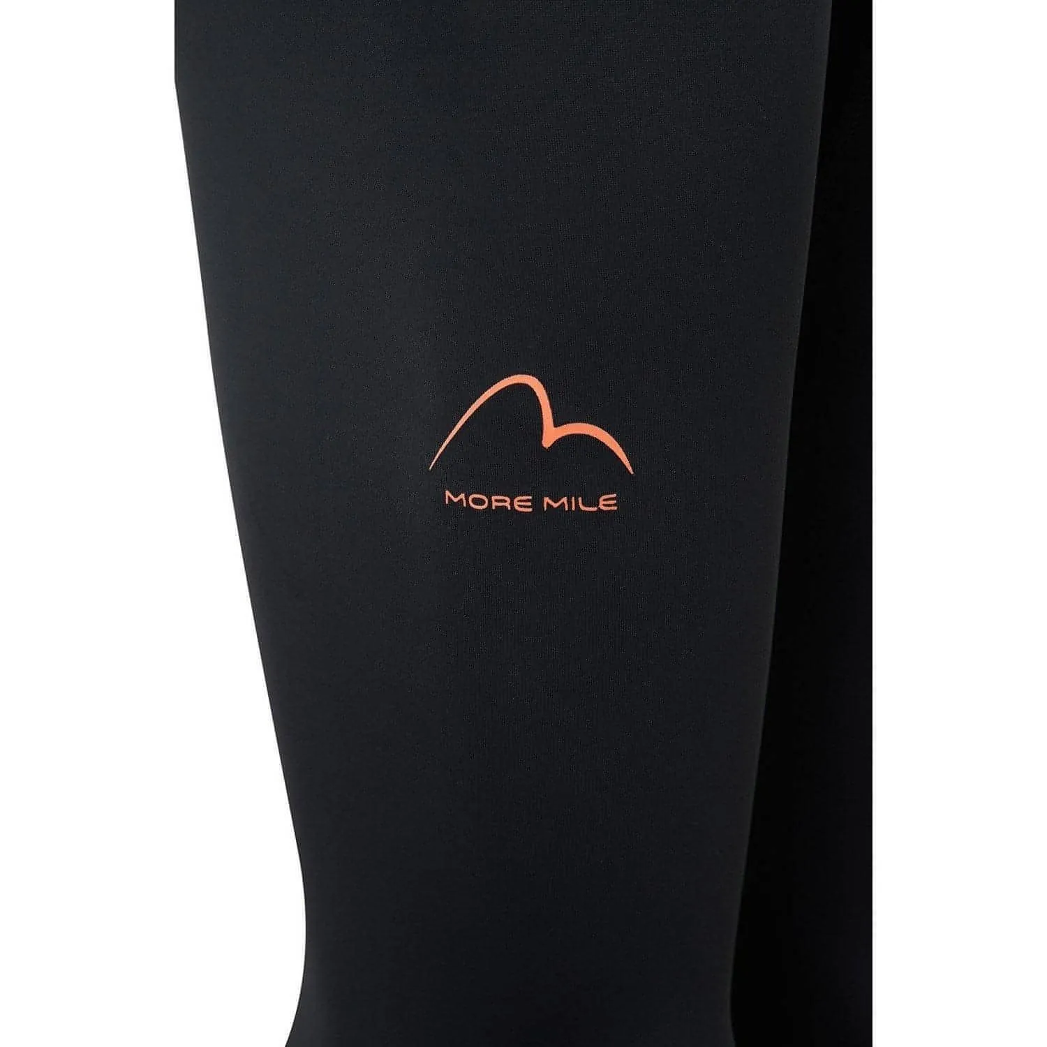More Mile Womens Compression Tights - Black Chilly Day Comfort