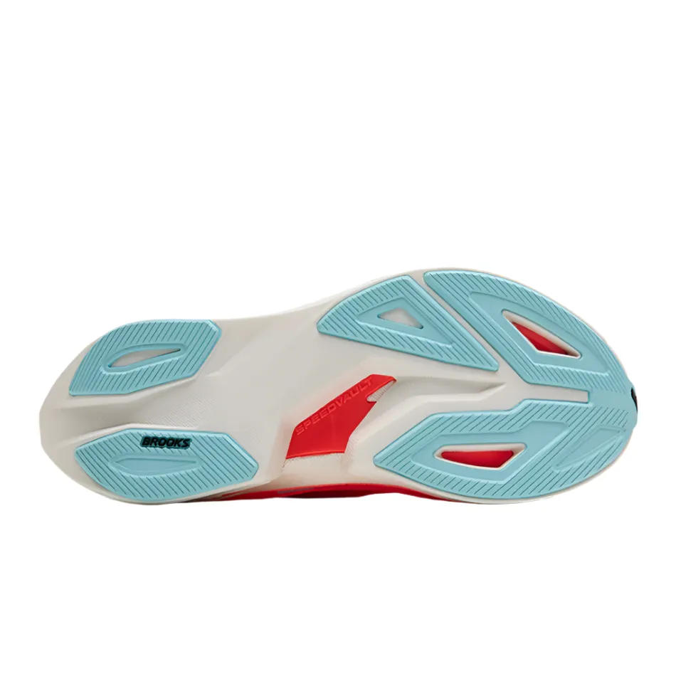 Brooks Women's Hyperion Max 3 Running Shoes in Coconut/Fiery Coral/Atomizer AW25 Travel-friendly solo running