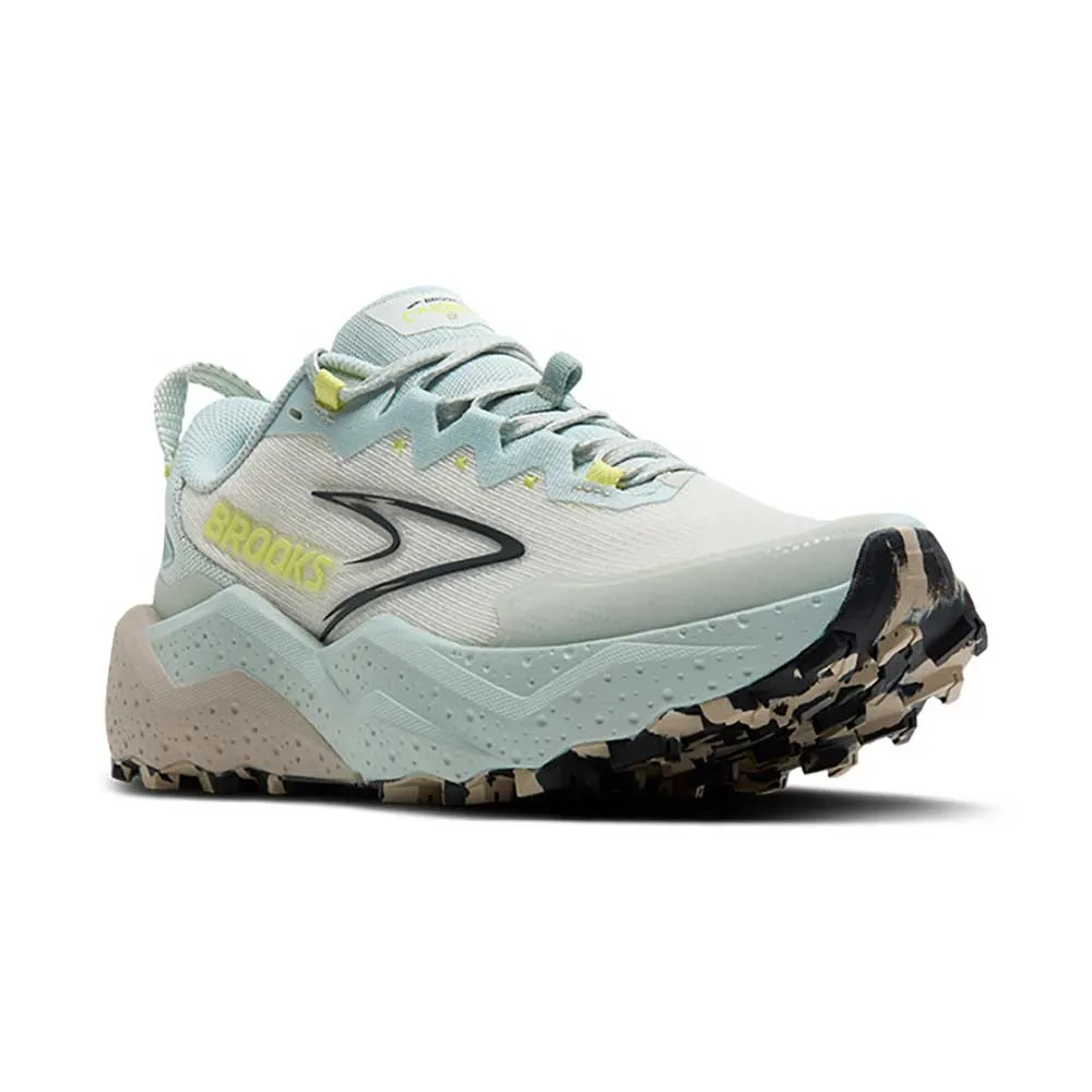 Women's Caldera 8 Trail Running Shoe - Misty Blue/Coconut/Chateau - Regular (B) Molded TPU Support