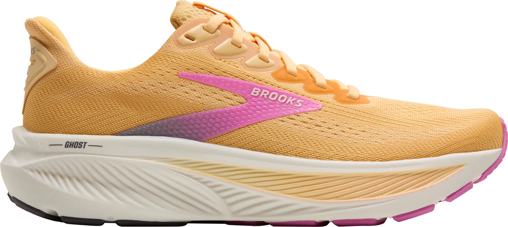 Brooks Ghost 17 Womens Running Shoes - Orange running on uphill shoes