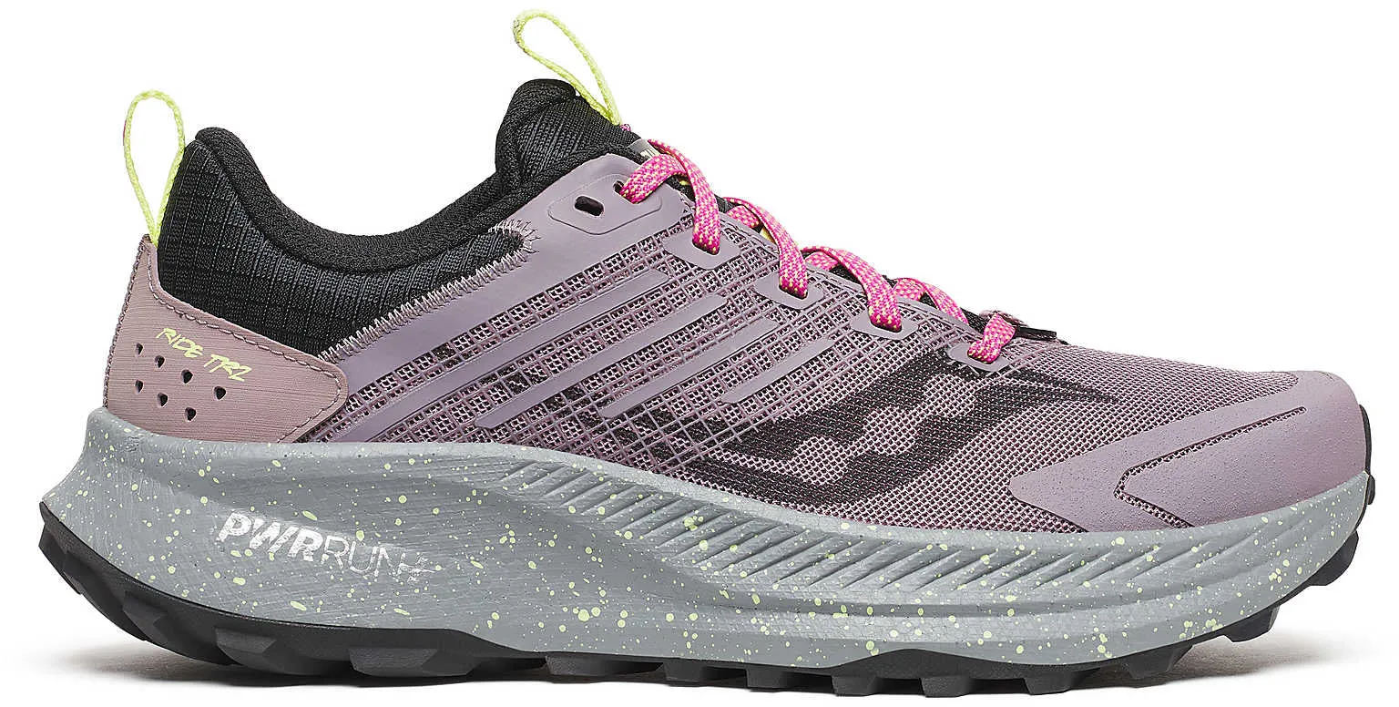 Saucony Ride TR2 Womens Trail Running Shoes - Purple EVA - sole shoes All Day Comfort Fit