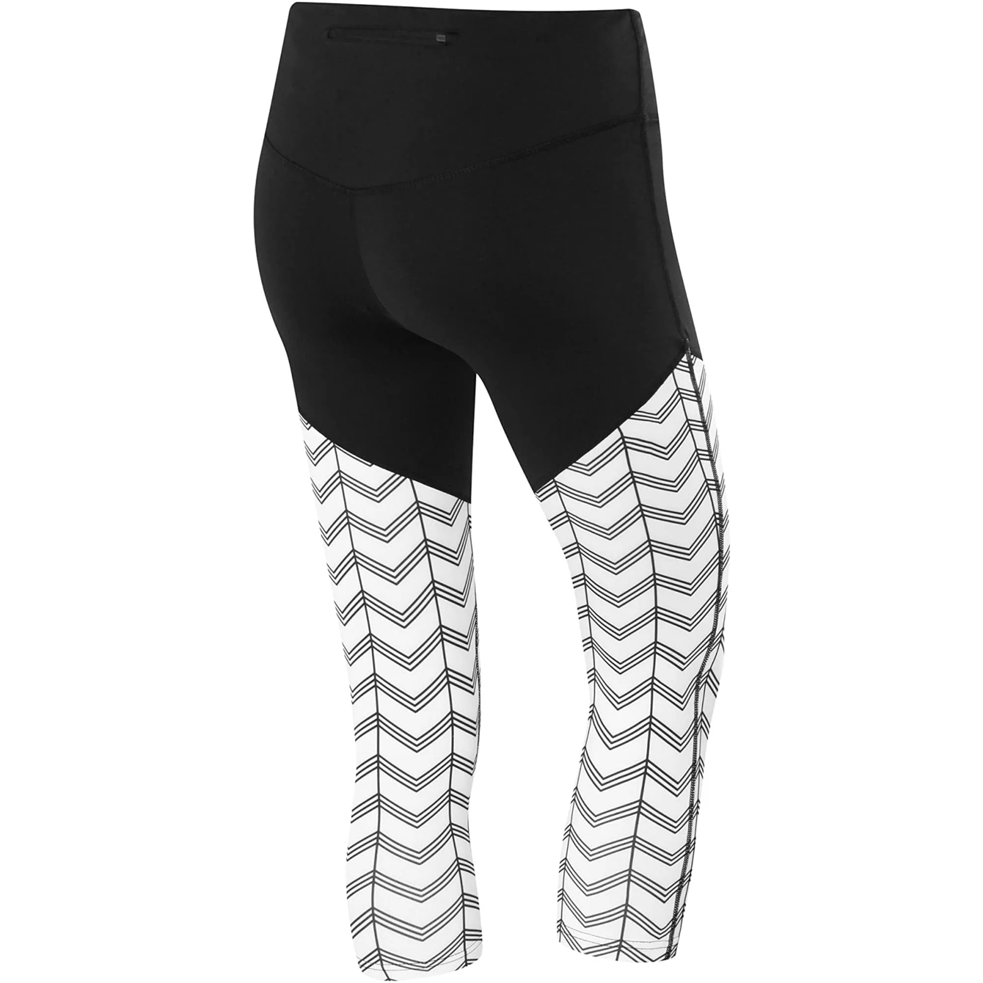 TCA Pro Performance Supreme High Waist Womens 3/4 Capri Running Tights - White Sleek and Slim