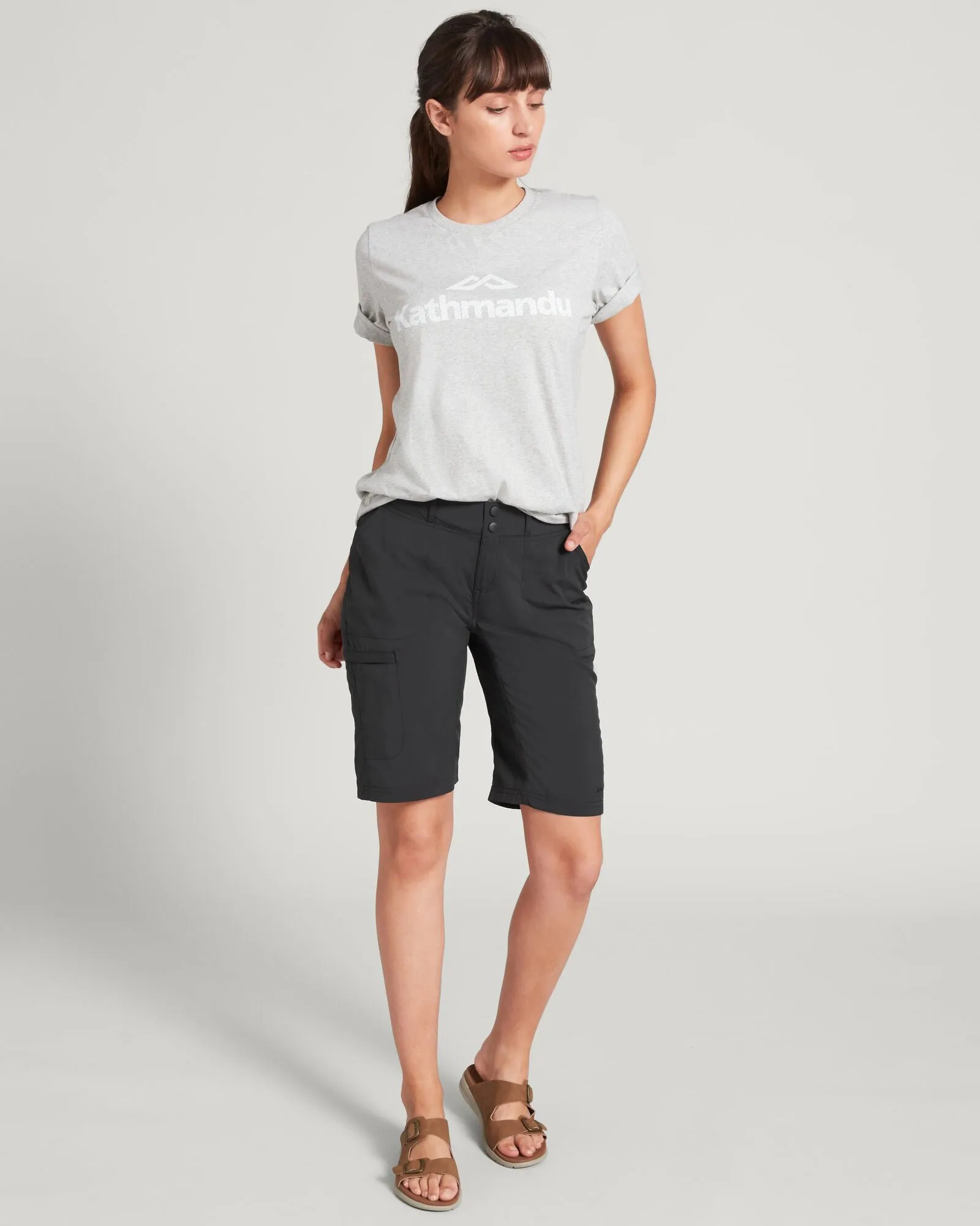 Praca Women's Hiking Shorts - Black Youth Glow HighCollar Style