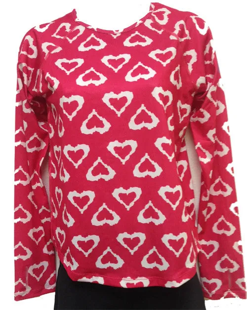 Watermelon Hearts Long Sleeve Performance Top Daily Essential Fit Performance Wear