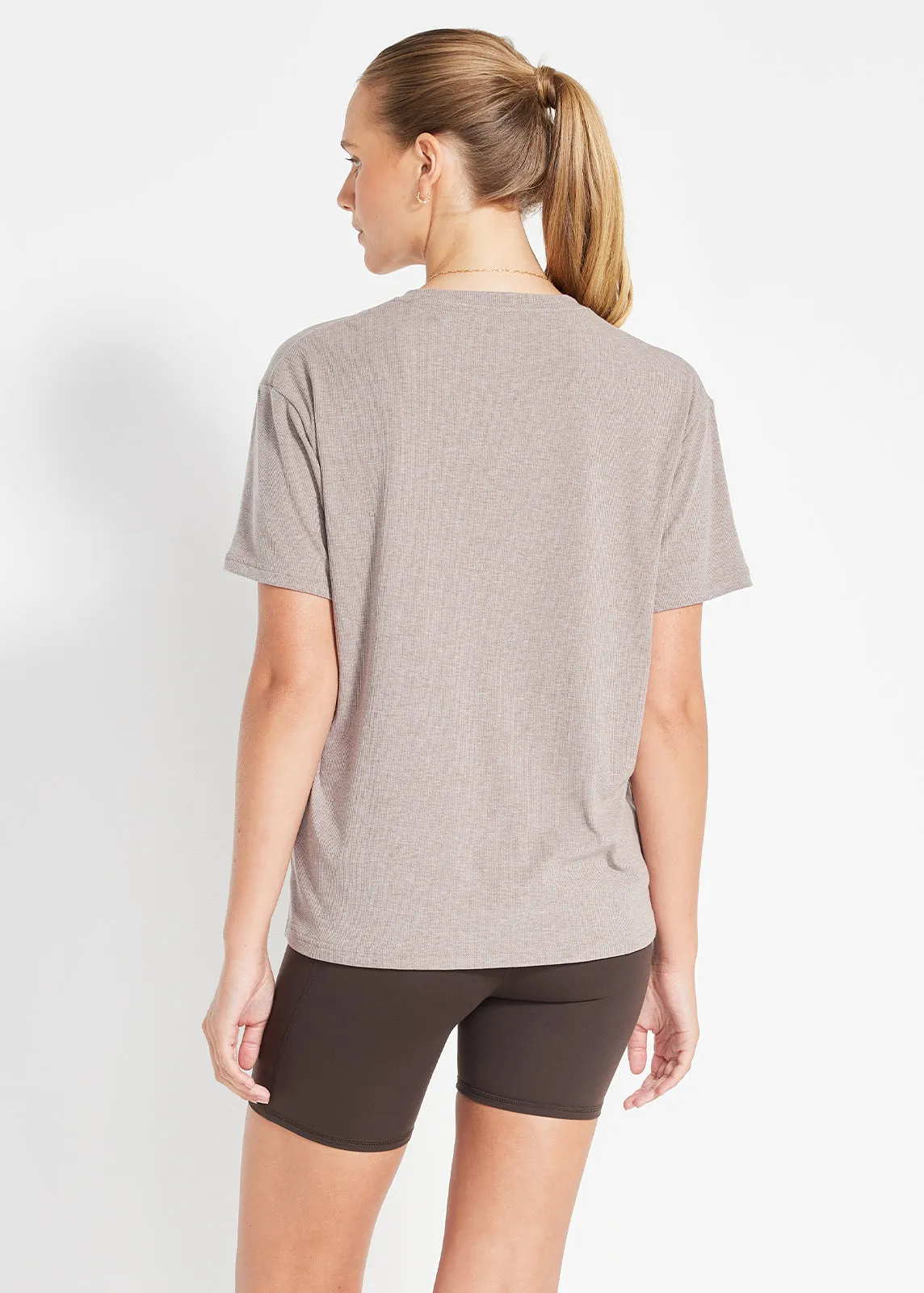 Essential Ribbed Tee Durable Colorfast Finish Breathable Fit Design