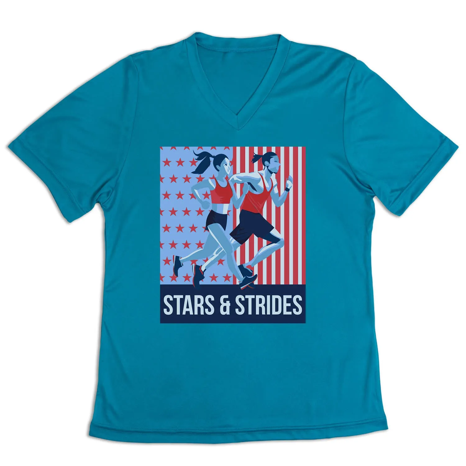 Ultra Soft Blend Durable Colorfast Finish Women's Short Sleeve Tech Tee - Stars and Strides