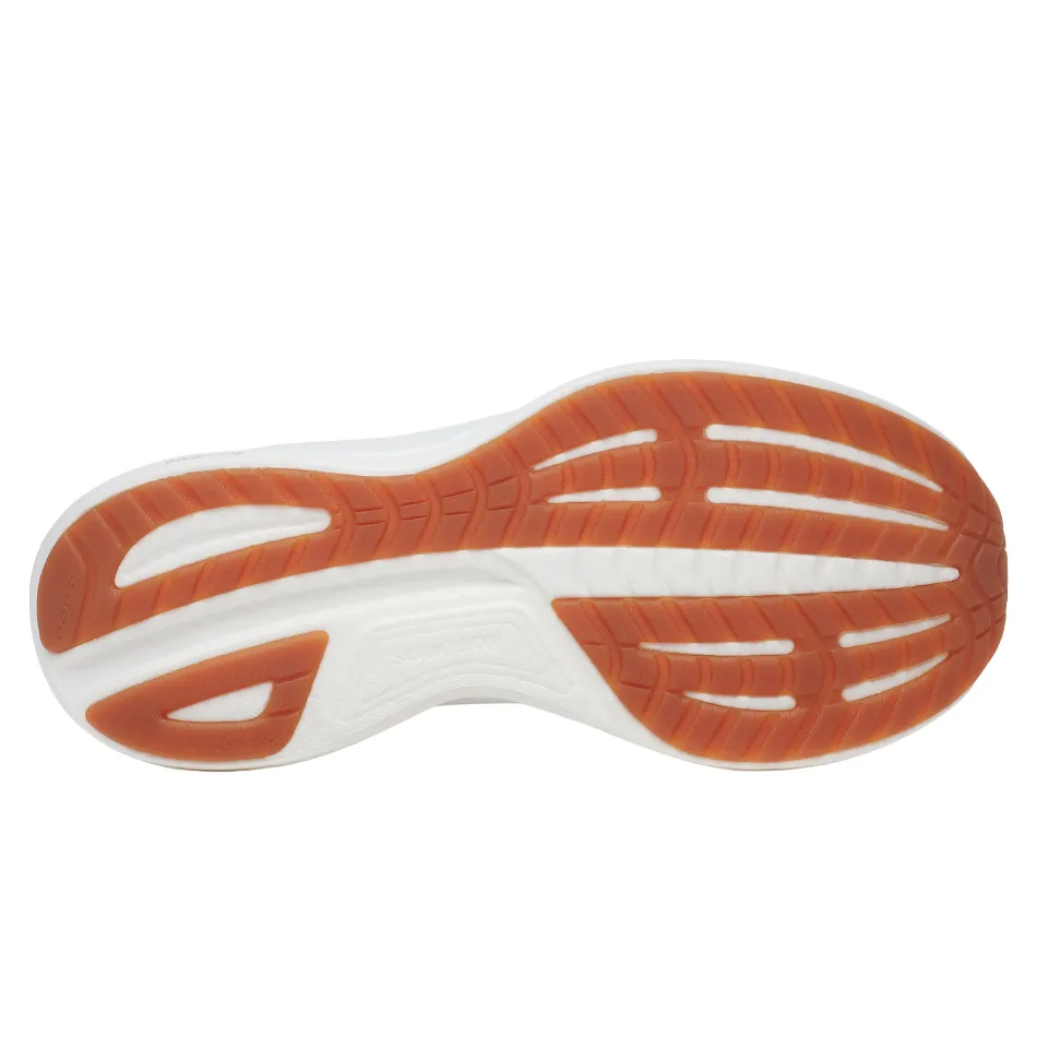 microfiber shoes Half - size down Saucony Women's Ride 18 Running Shoes in White/Gum - Online Exculsive