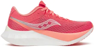 Saucony Endorphin Pro 4 Womens Running Shoes - Pink Triple Layer Airflow Channels Performance-enhancing