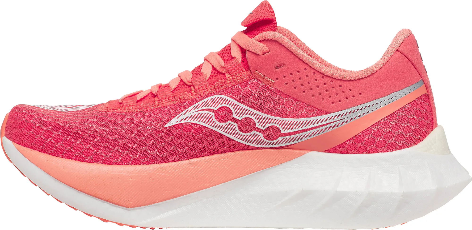 Saucony Endorphin Pro 4 Womens Running Shoes - Pink Multi Density Foam Layers Flex Traction
