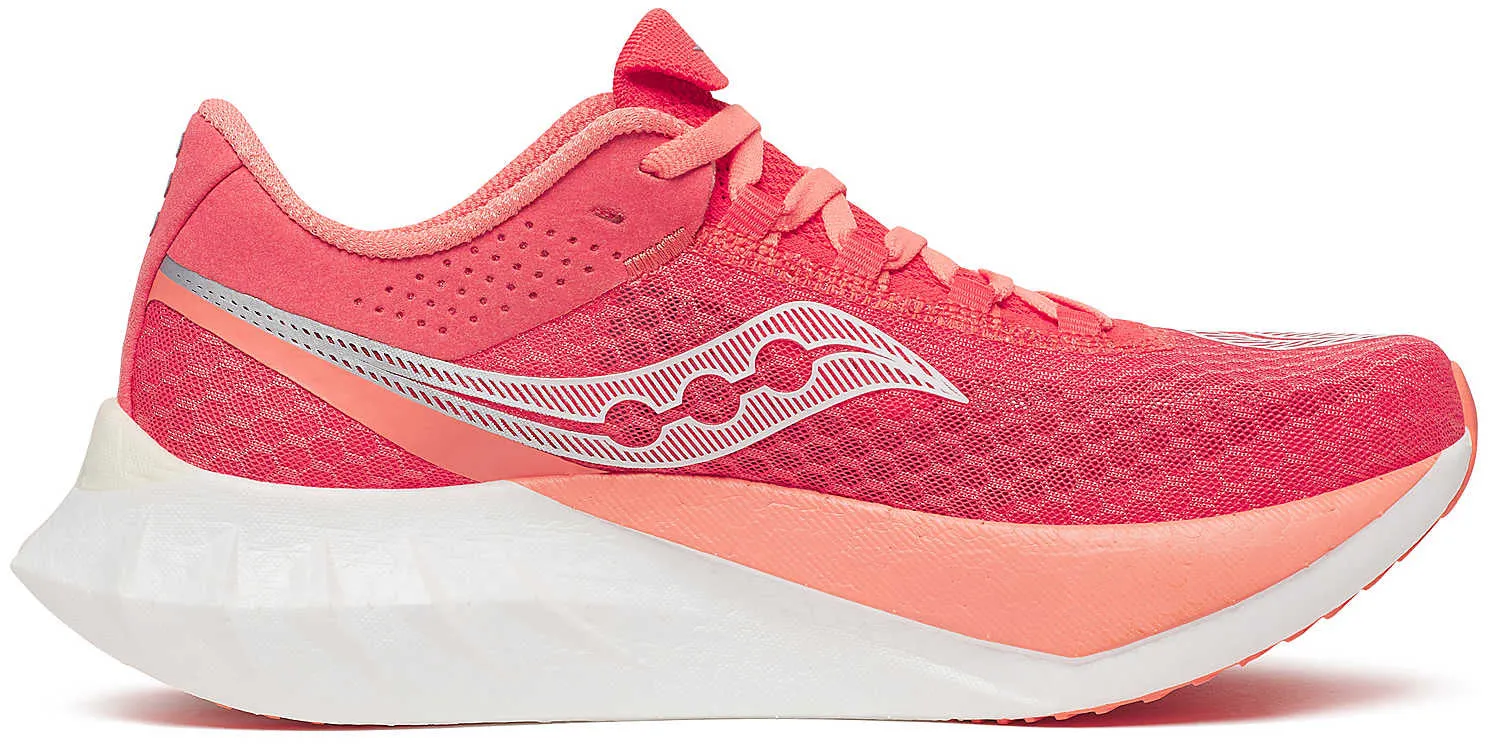Saucony Endorphin Pro 4 Womens Running Shoes - Pink Triple Layer Airflow Channels Performance-enhancing