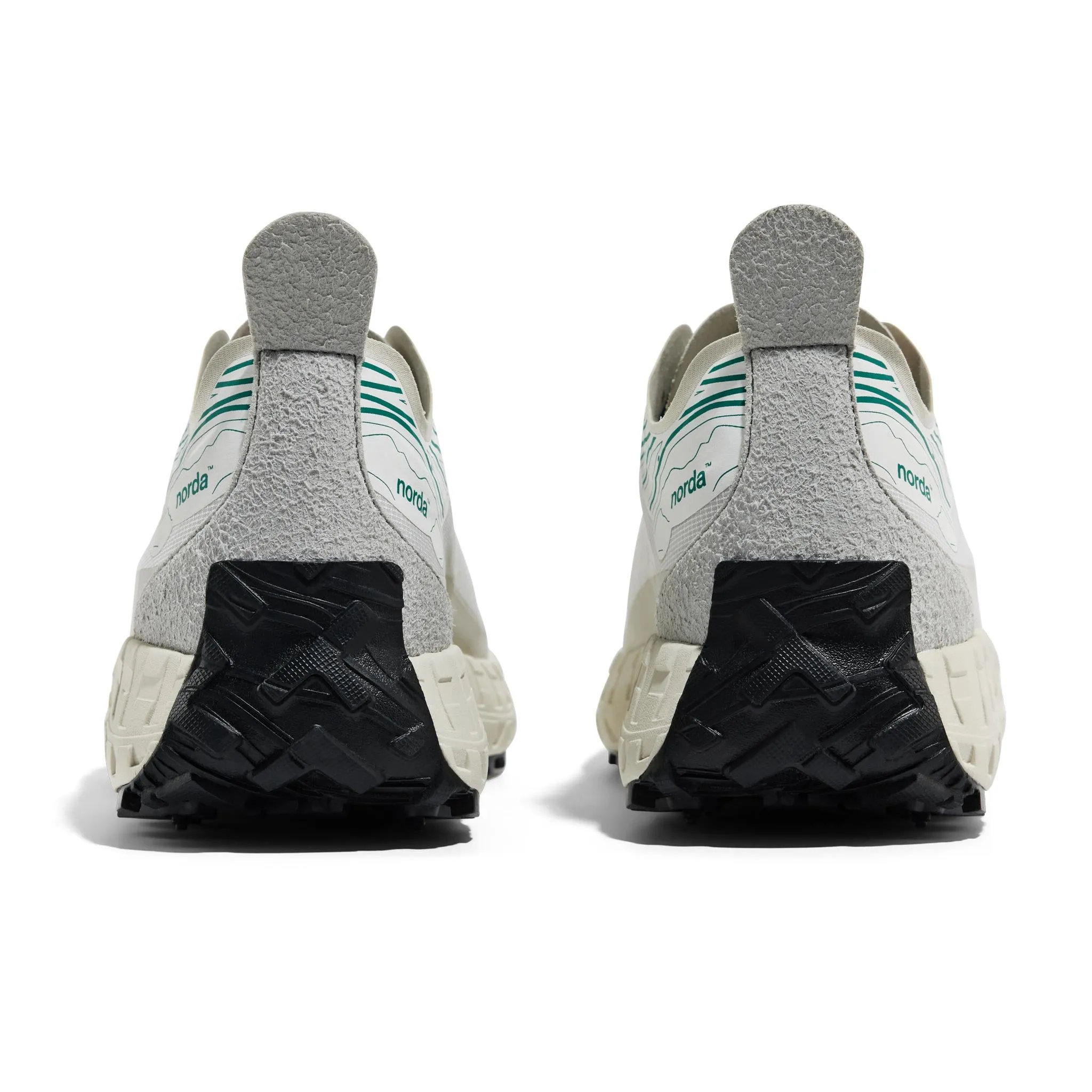 Multi Directional Lugs Norda 001 Trail Running Shoe (Retro White/Forest)