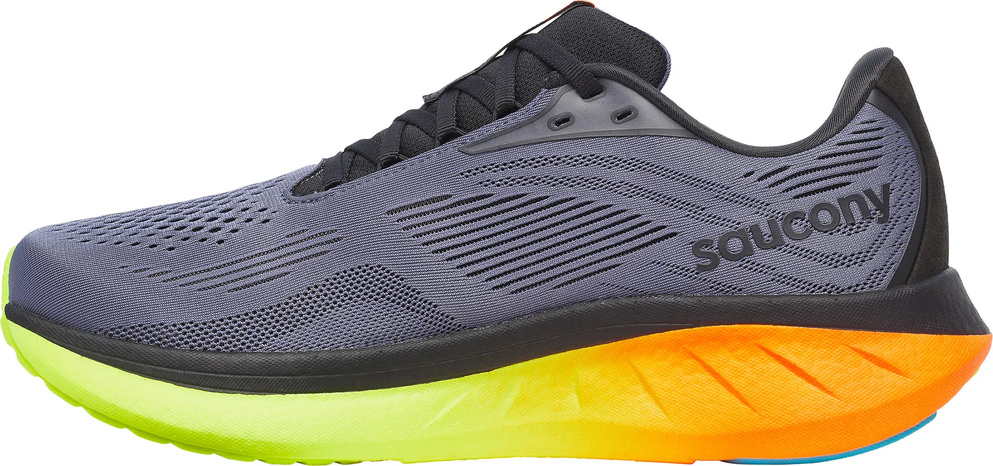 Rebound Foam Saucony Ride 18 Mens Running Shoes - Grey