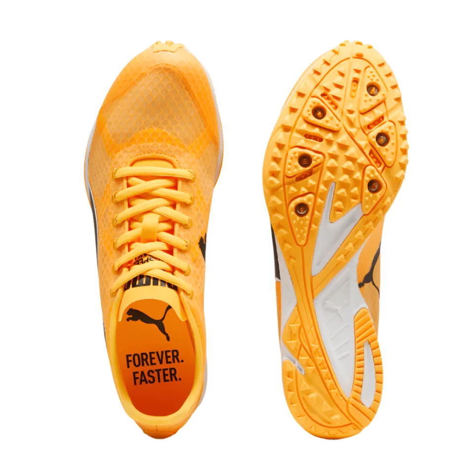 Puma Unisex EvoSpeed Haraka 8 Running Shoes in Sunstream/PUMA Black/PUMA White SS25 Posture book - themed running gear