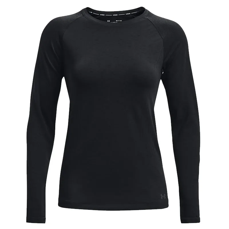 Easy Style Wear Under Armour Seamless Long Sleeve Women's Running Top - Black/Reflective