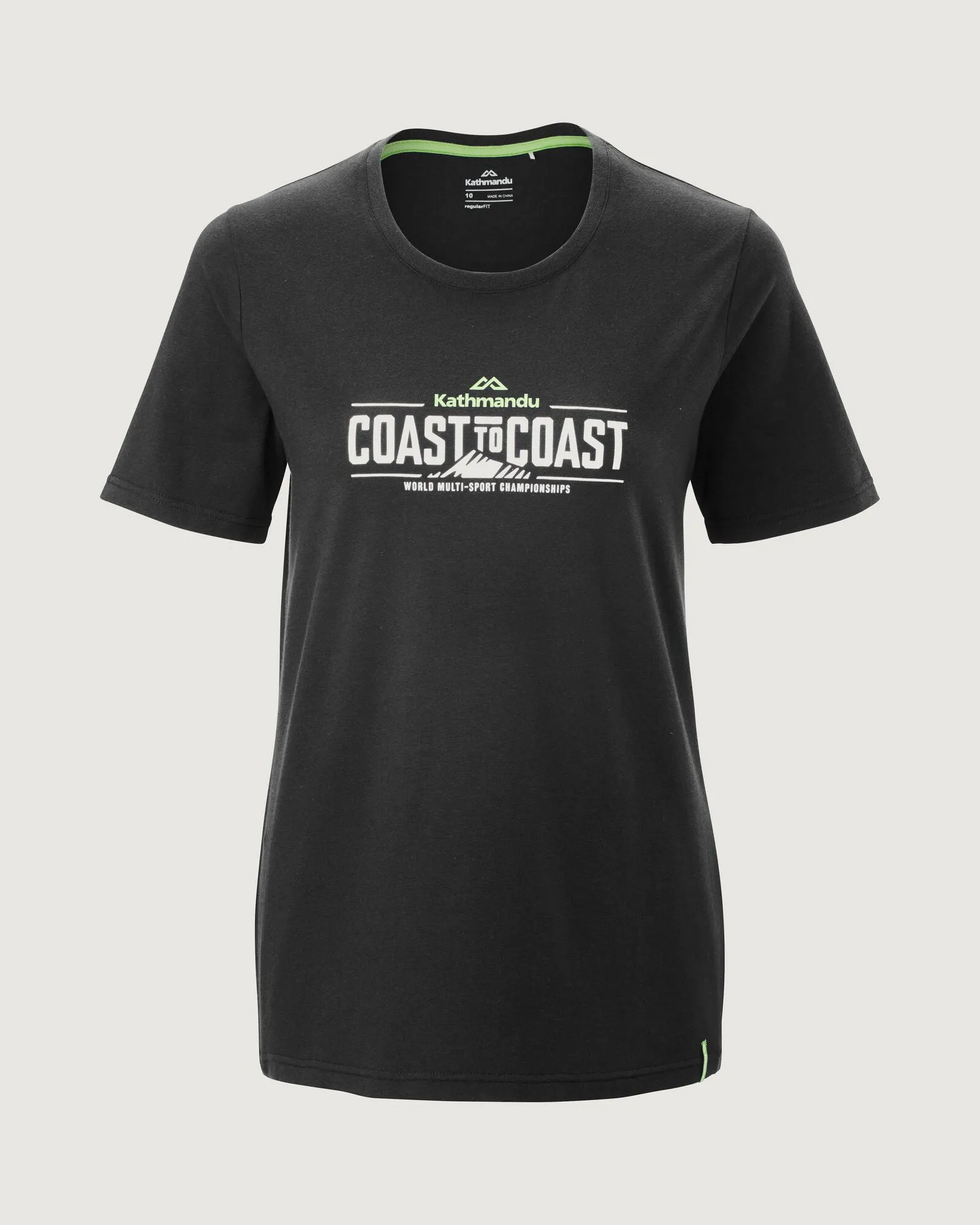 Fashionable Look Quick Fit Design Women's Coast to Coast T-shirt - Black