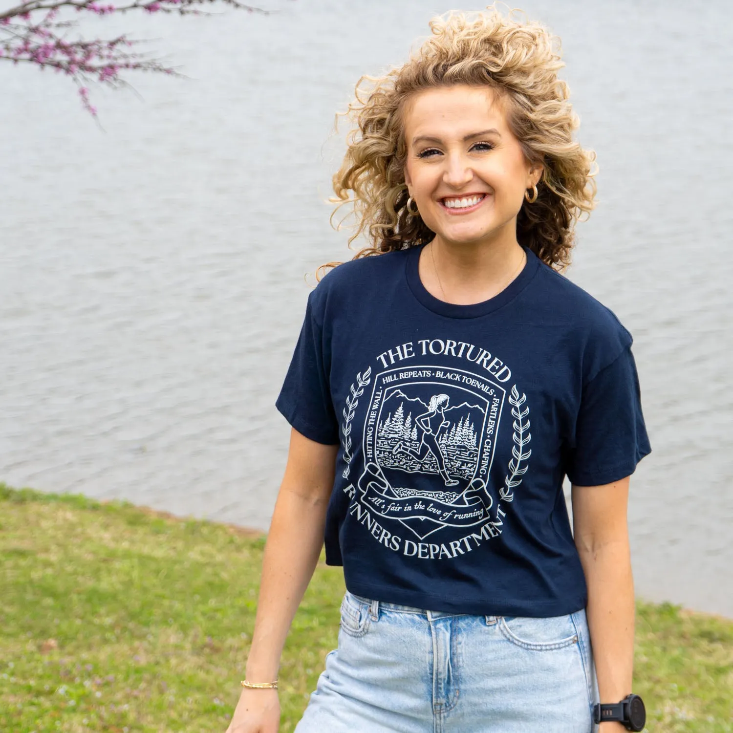 Cozy Comfort Travel Wear Running Short Sleeve Crop Tee - The Tortured Runners Department